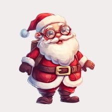 watercolor cute santa claus clipart
