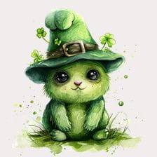 Cute Leprechaun Bear Clipart