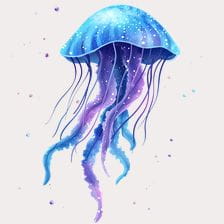 blue jellyfish clipart