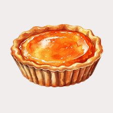 watercolor pumpkin pie clipart