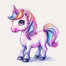 cute cartoon unicorn clipart