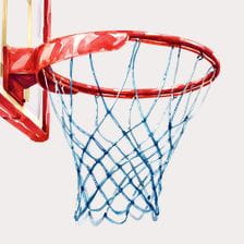 Red Basketball Hoop Clipart