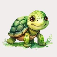 Cute Cartoon Turtle Clipart