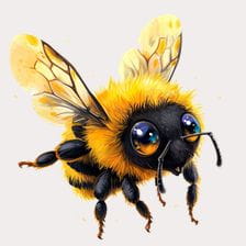 Cute Cartoon Bumble Bee Clipart