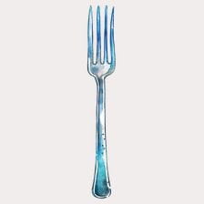 gray fork clipart