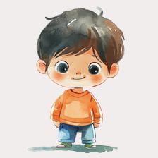 cute boy illustration clipart