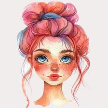 cartoon girl clipart