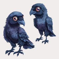 Two Crows Cartoon clipart