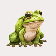 Cute Green Frog Clipart