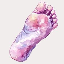 watercolor foot clipart