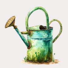 vintage watering can clipart