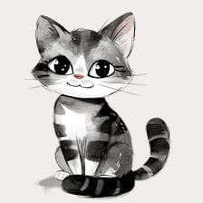 sitting cat clipart