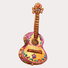 colorful guitar clipart