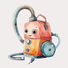 Cute Cartoon Vacuum Cleaner Clipart