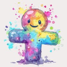 cross gingerbread man clipart