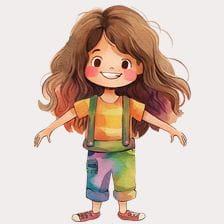 smiling girl clipart