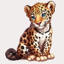 cute cartoon jaguar
