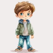 cute cartoon boy clipart
