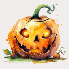 ugly halloween pumpkin clipart