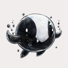 cute black monster clipart