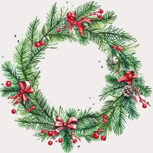 christmas wreath clipart