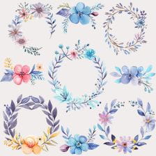 Floral wreath clipart