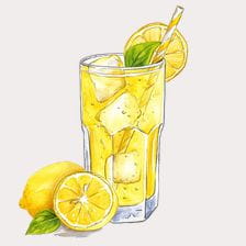 watercolor lemonade clipart