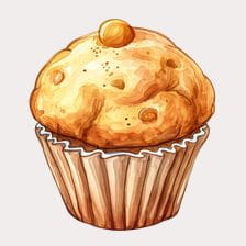 watercolor muffin clipart