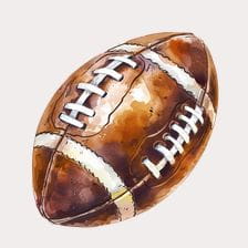 watercolor football clipart