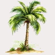 watercolor palm tree clipart