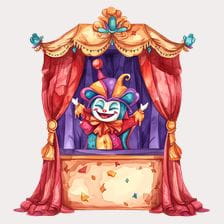 Happy Circus Puppet Show Clipart