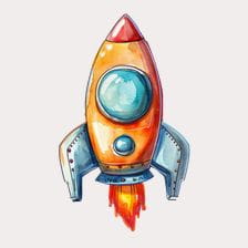 cute Rocket Clipart