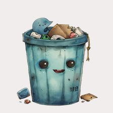 Cute Trash Can Clipart