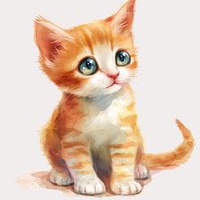 Cute Orange Kitten Clipart