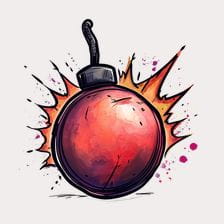 Cartoon Bomb Exploding Clipart