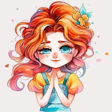 girl thank you clipart