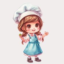 Cartoon Chef Girl Clipart
