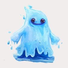 Cute Blue Water Blob Clipart