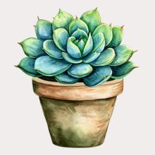green succulent clipart