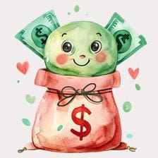Cute Money Bag Clipart