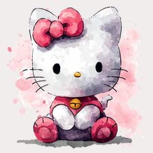 watercolor hello kitty clipart