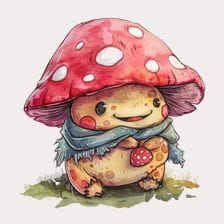 mushroom creature clipart