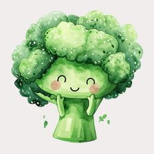 cute broccoli clipart