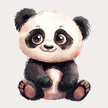 Cute Baby Panda Clipart