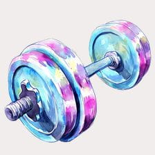 Colorful Barbell Clipart