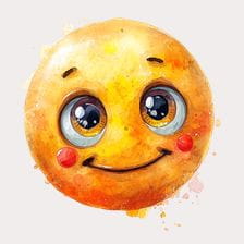 hand-painted smiley face clipart
