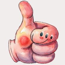 cartoon thumbs up clipart
