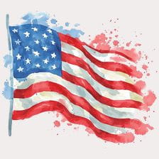  cute us flag clipart