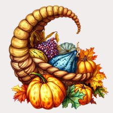 Thanksgiving cornucopia clipart