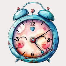 cute alarm clock clipart